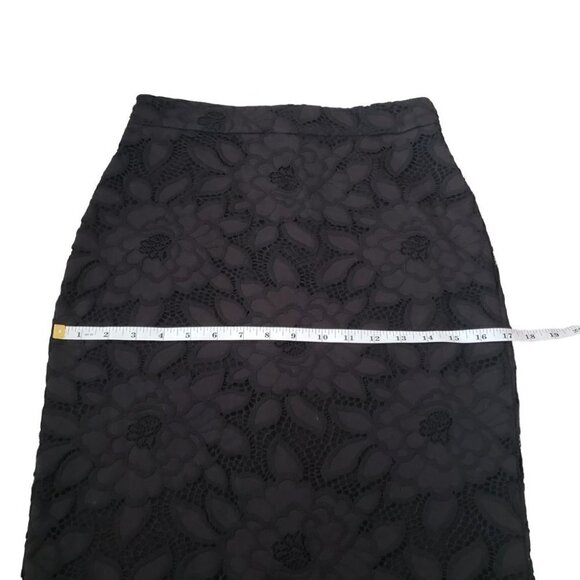 NWT Bebe black floral lace pencil skirt - Picture 8 of 11